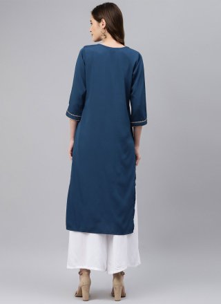 Morpeach  Embroidered Party Party Wear Kurti