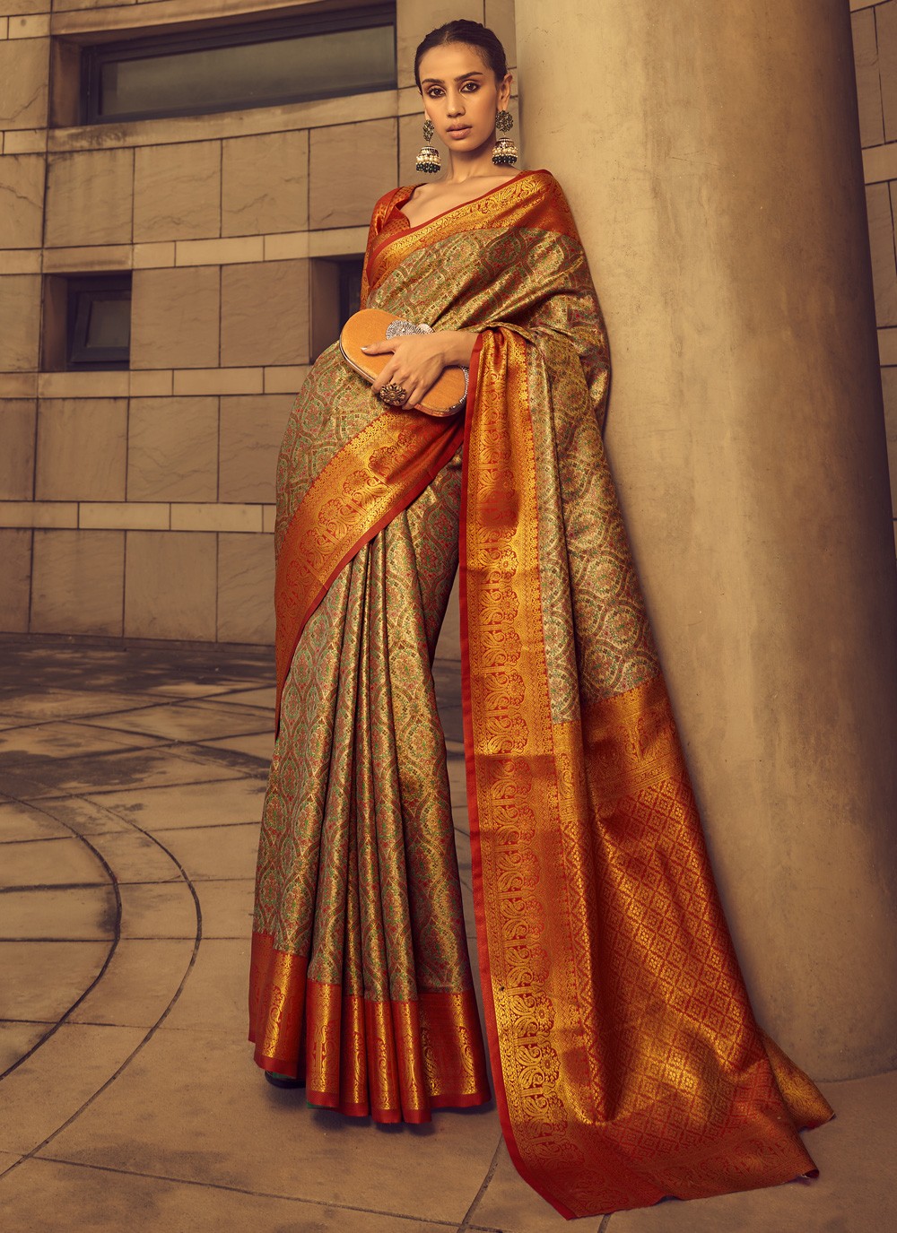 Banarasi Silk Saree, Feature : Anti-Wrinkle, Dry Cleaning, Easy Wash,  Pattern : Checked, Printed at Rs 1,500 / Piece in Surat