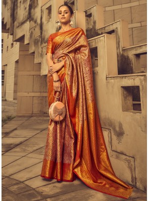 Multi Colour Banarasi Silk Weaving Saree