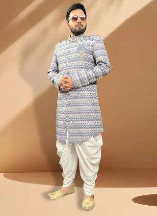 Multi Colour Ceremonial Indo Western Sherwani