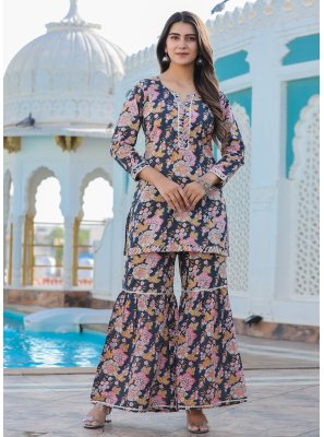Multi Colour Cotton Designer Kurti
