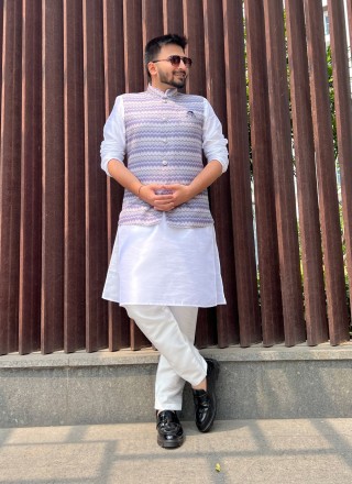 Multi Colour Cotton Festival Nehru Jackets