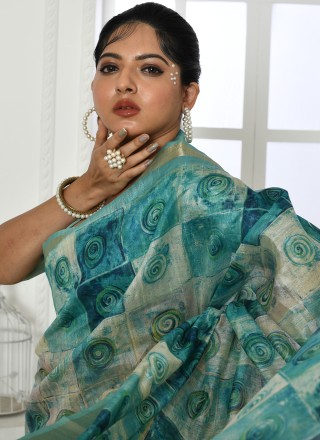 Multi Colour Cotton Silk Border Contemporary Style Saree