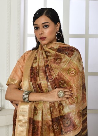Multi Colour Cotton Silk Ceremonial Trendy Saree