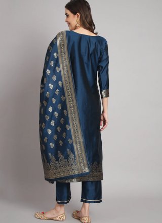 Multi Colour Cotton Silk Readymade Salwar Suit