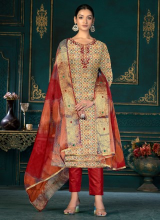 Multi Colour Designer Pant Style Suit