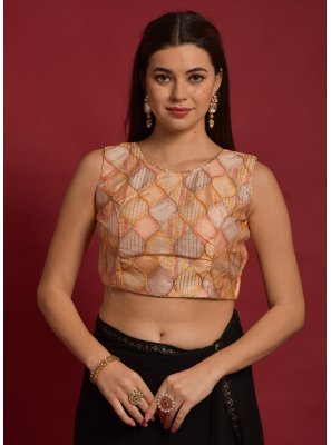 Multi Colour Embroidered Casual Blouse
