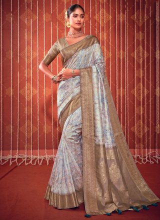 Multi Colour Fancy Fabric Contemporary Sari