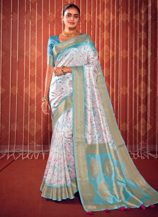 Multi Colour Fancy Fabric Designer Saree with
