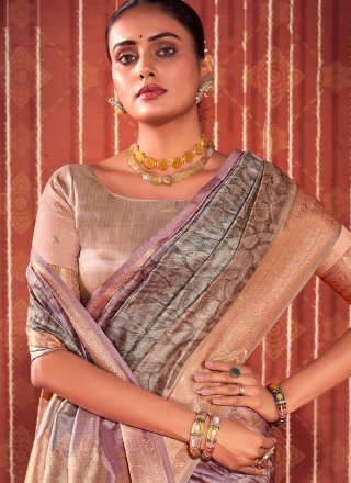 Multi Colour Fancy Fabric Digital Print Work Classic Sari