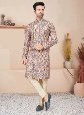 Multi Colour Fancy Fabric Indo Western