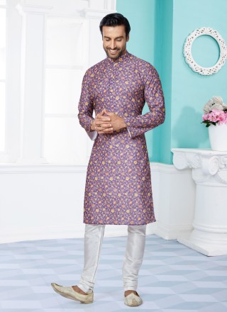 Multi Colour Fancy Fabric Kurta Pyjama