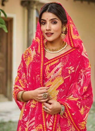 Multi Colour Georgette Designer Sari with