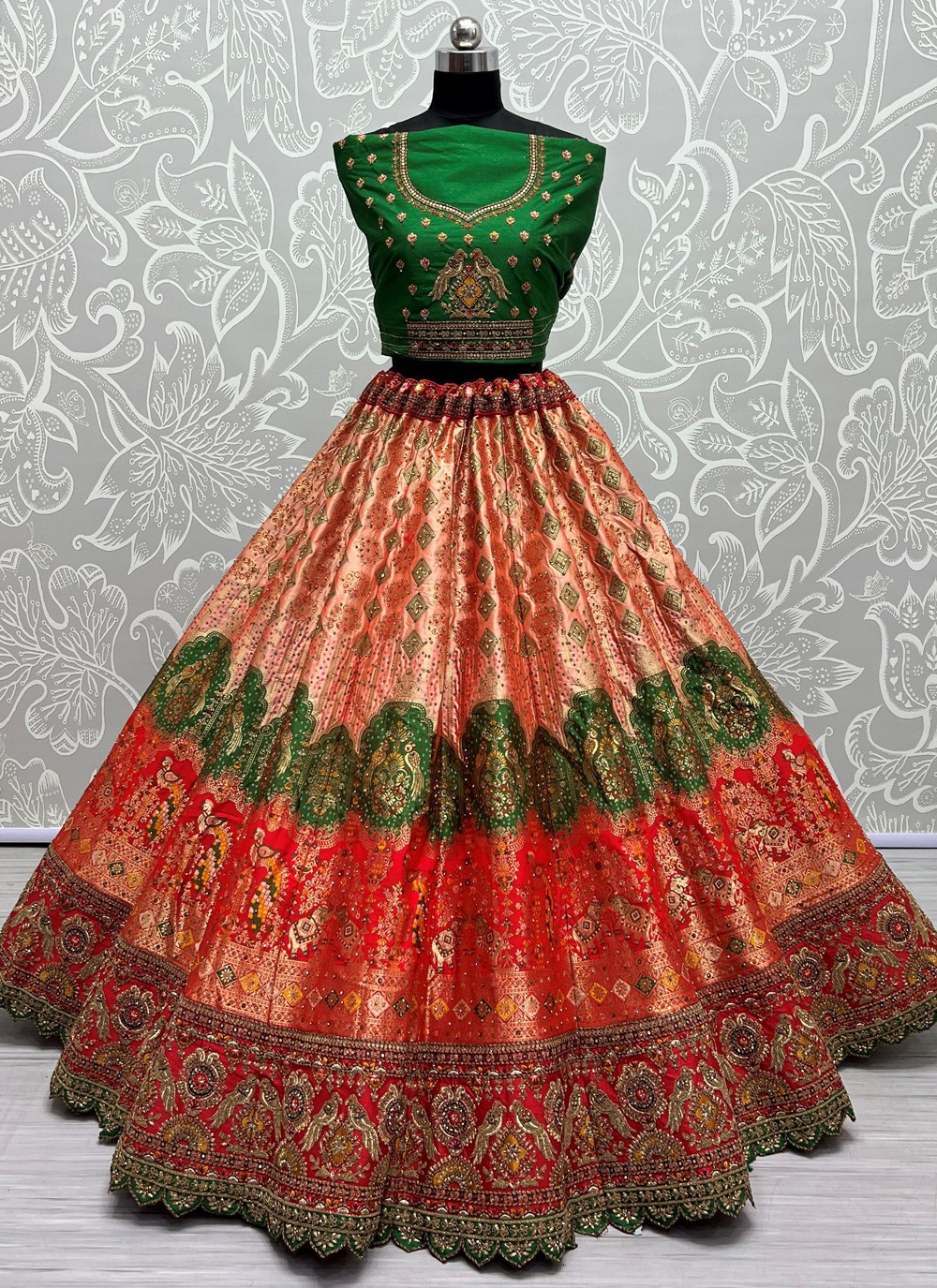 Expensive | Multi Colour Mehndi Readymade Designer Lehenga Choli, Multi  Colour Mehndi Readymade Designer Lehengas and Multi Colour Mehndi Readymade  Ghagra Chaniya Cholis online shopping