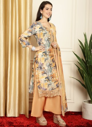 Multi Colour Muslin Digital Print Trendy Salwar Kameez