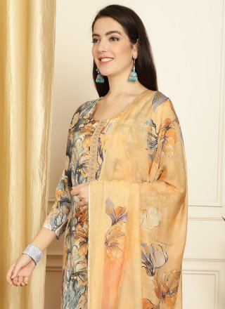 Multi Colour Muslin Digital Print Trendy Salwar Kameez