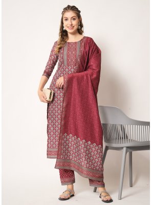 Multi Colour Muslin Trendy Salwar Suit