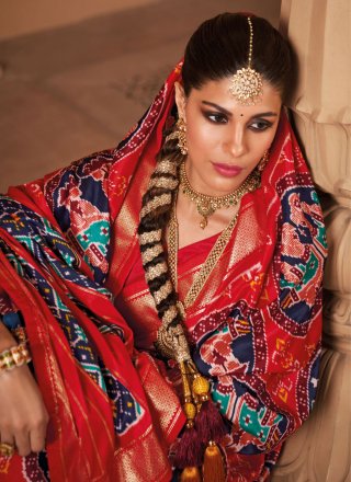 Multi Colour Patola Silk Contemporary Sari with