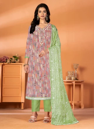 Multi Colour Printed Cotton Salwar Suit