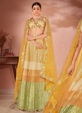 Latest Designer Raw Silk Lehenga Choli - Stylecaret.com