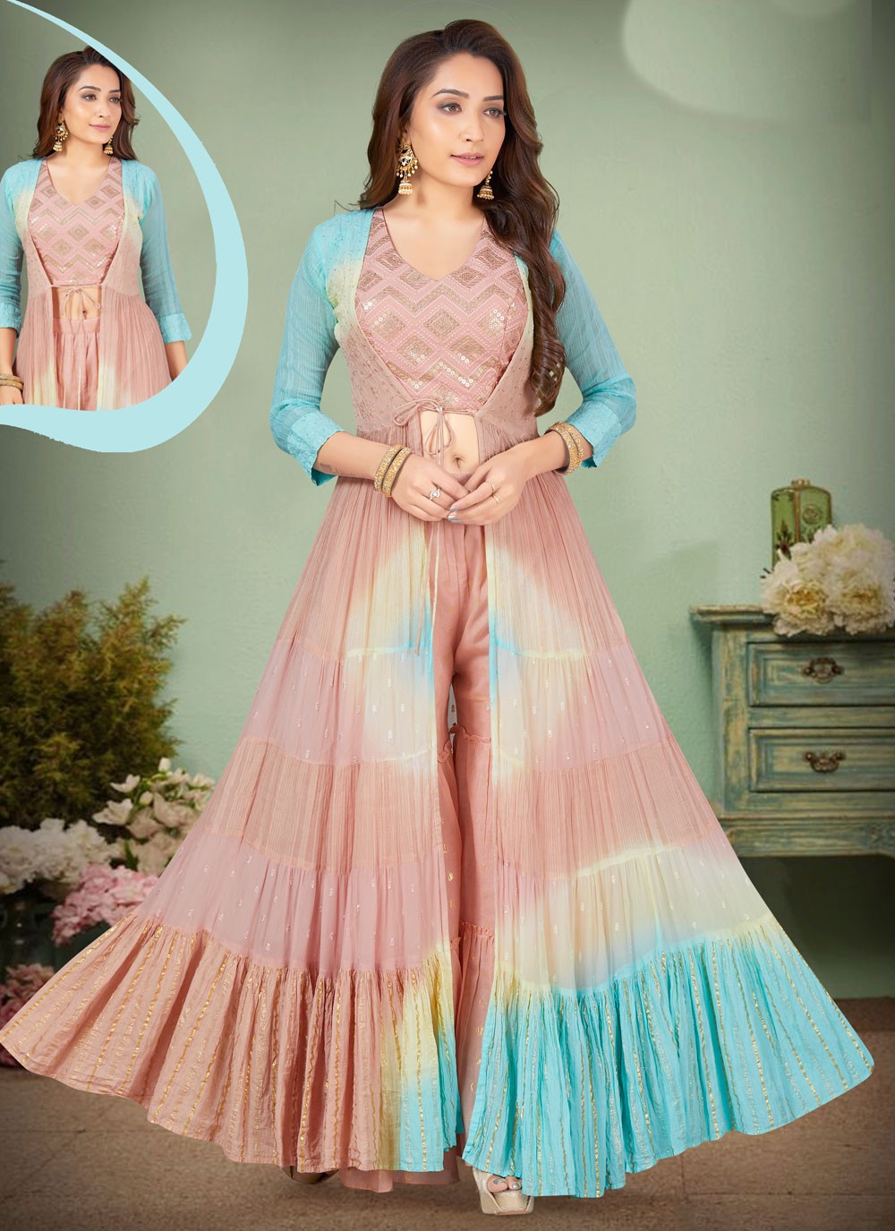 Multi Colour Readymade Salwar Suit