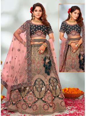 Multi Colour Sequins Lehenga Choli