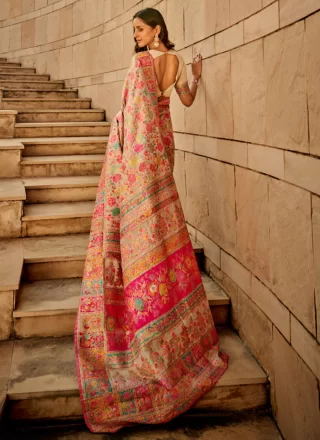 Multi Colour Silk Classic Saree with
