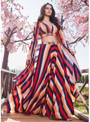 Multi Colour Silk Party Readymade Salwar Suit