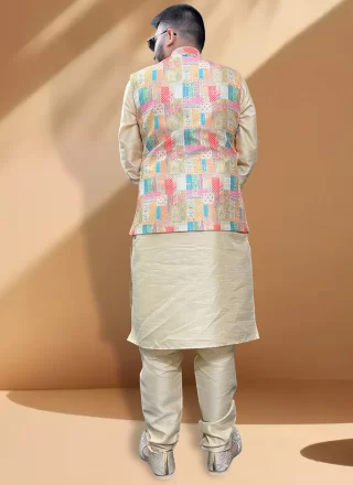 Multi Colour Thread Work Nehru Jackets