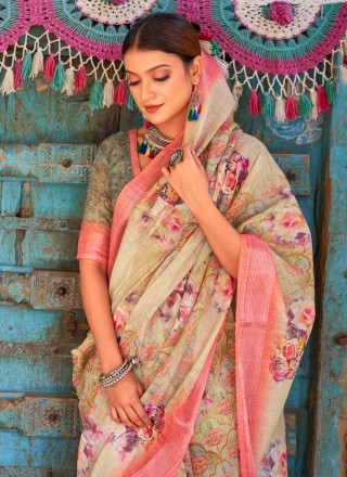 Multi Colour Trendy Saree