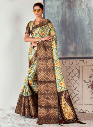 Tussar Silk Classic Saree In Multi Colour
