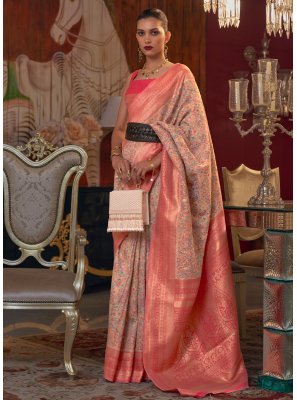 Multi Colour Weaving Handloom silk Contemporary Saree