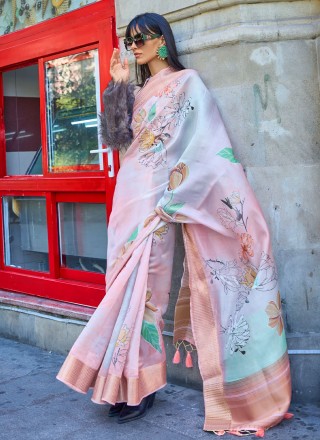 Multi Colour Weaving Trendy Saree