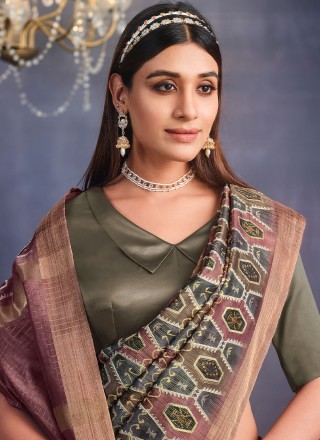 Multi Colour Wedding Tussar Silk Trendy Saree