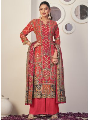 Muslin Multi Colour Palazzo Salwar Kameez