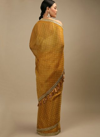 Mustard Chinon Classic Sari