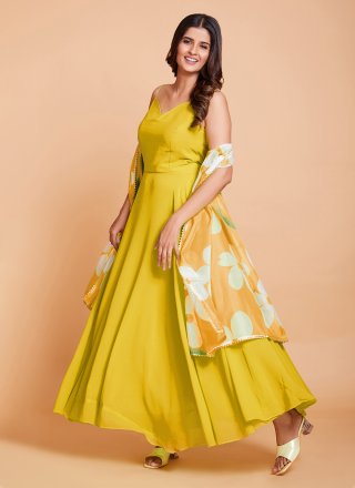 Mustard Trendy Gown