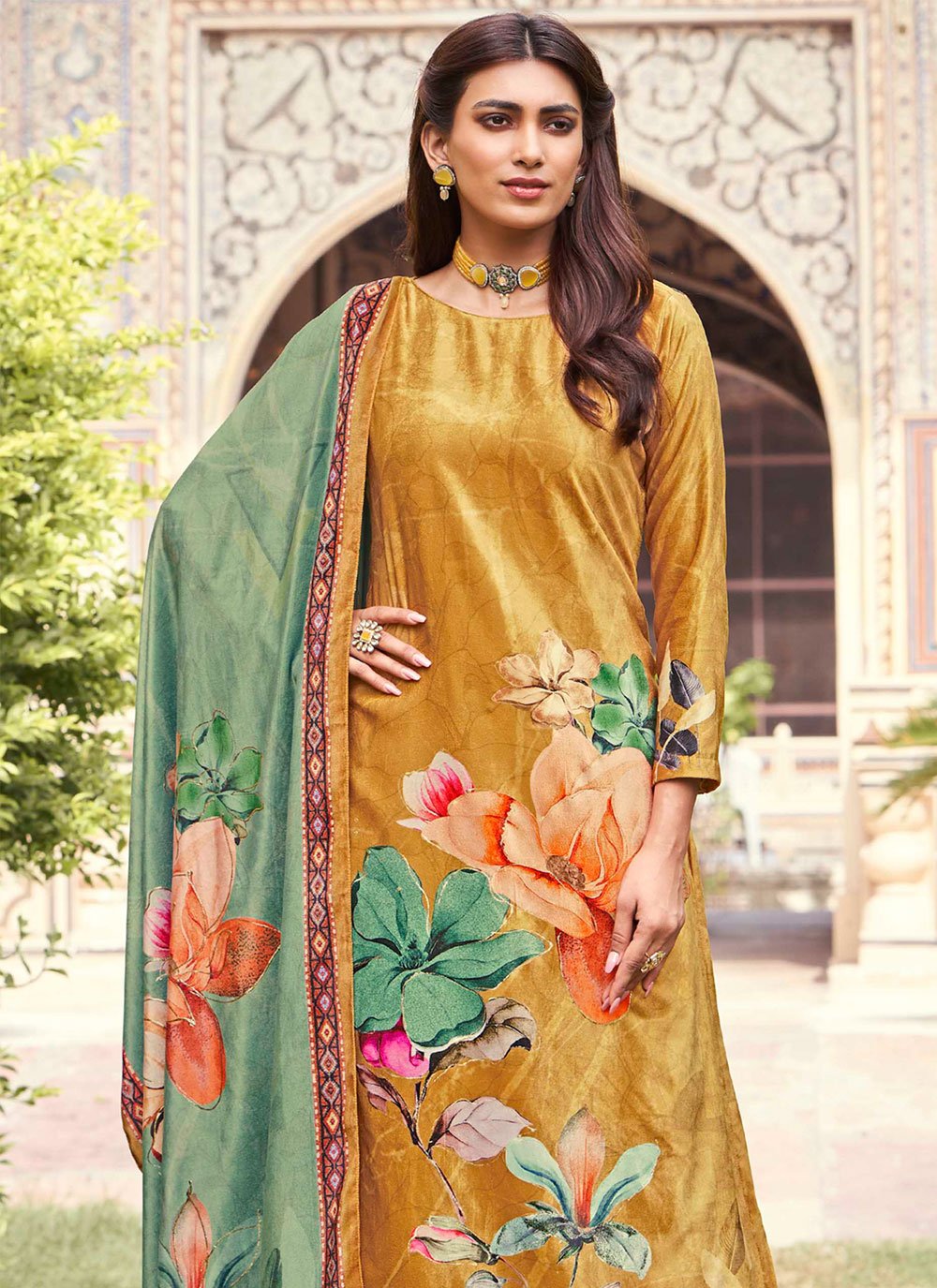 Velvet Salwar Suit - Buy Online on Clothsvilla.com at best price