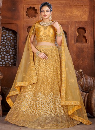 Buy Pista Green Viscose Engagement Lehenga Choli with Heavy Embroidery Work  From Khushkar. FREE STITCHING FOR USA