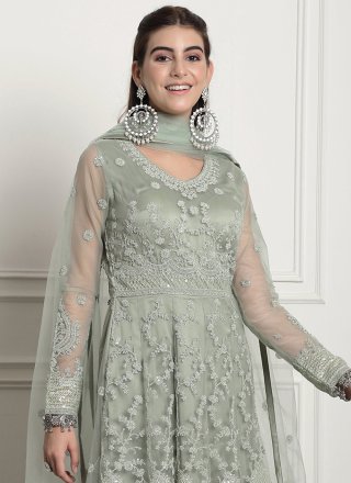Net Green Salwar Suit