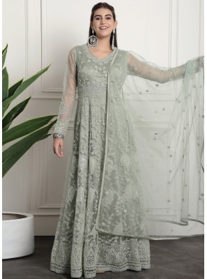 Net Green Salwar Suit