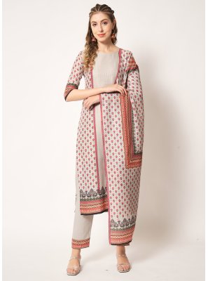 Off White Ceremonial Straight Salwar Suit