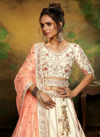 Off White Color Trendy Lehenga Choli
