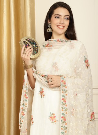 Off White Designer Salwar Suit