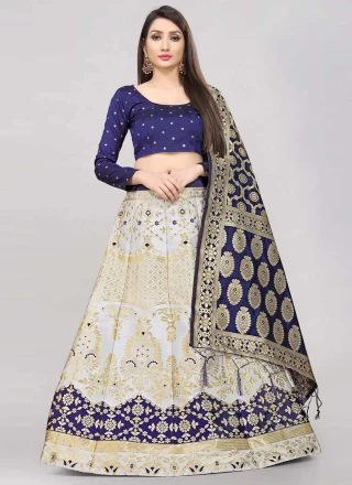 Off White Festival Trendy Lehenga Choli