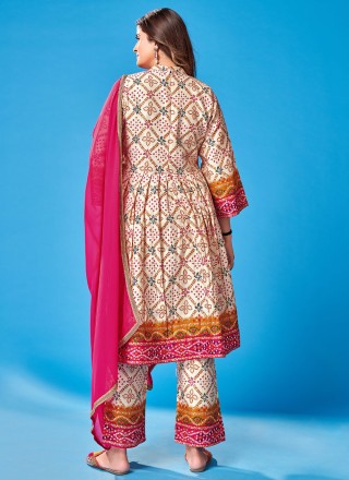 Off White Readymade Salwar Suit