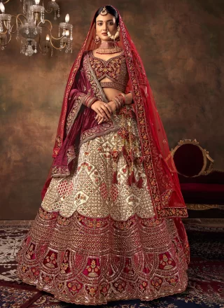 Fashion Hitched Off White Lehenga With Beauty of Red borders at Rs 21357.00  | Georgette Semi Stitched Suit, Semi Stitched Dress, Semi Stitched Dress  Material, सेमि स्टिच्ड सूट - Shrima Fashions, Mumbai | ID: 2853228578491