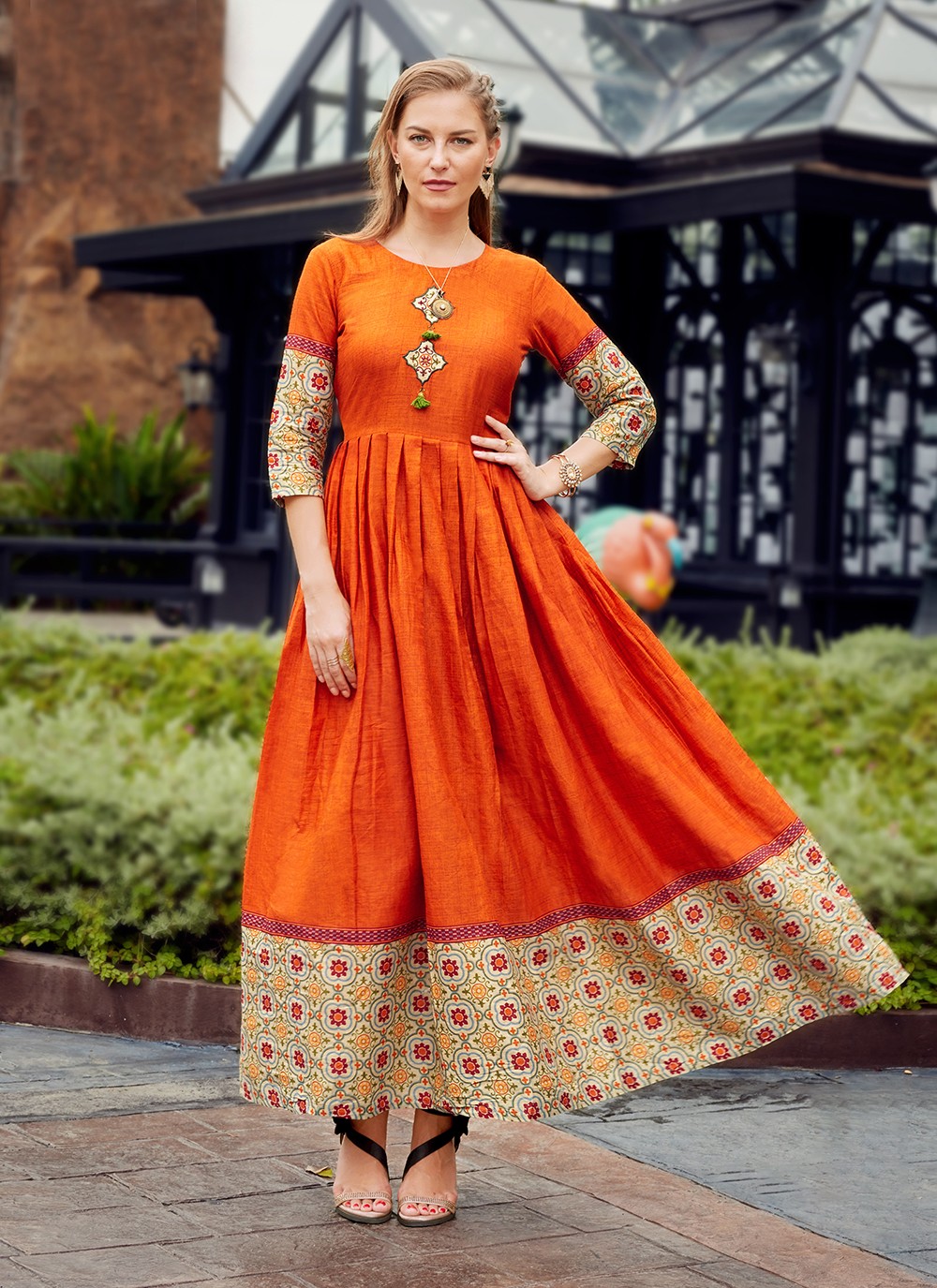 Floor length clearance casual kurtis