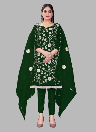 Organza Straight Salwar Kameez