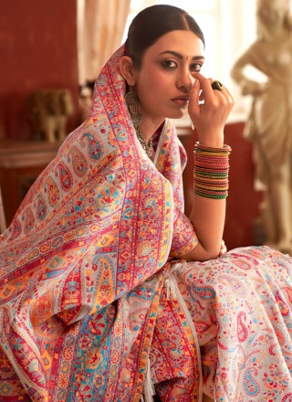 Pashnima Silk Weaving Multi Colour Contemporary Style Saree